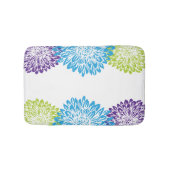 Blauwe, Paarse en kalkgroene tandwielen Badmat (Voorkant)