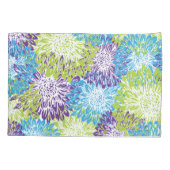 Blauwe, Paarse en kalkgroene tandwielen Kussensloop (Achterkant-Links)