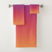 Blauwe Paarse en Oranje gradiënt Bad Handdoek (Insitu)