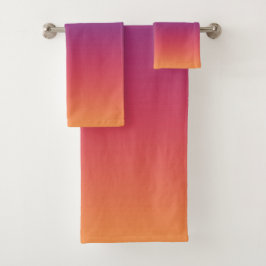 Blauwe Paarse en Oranje gradiënt Bad Handdoek
