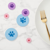 Blauwe, Paarse en rode pootafdruk Confetti (Groep)