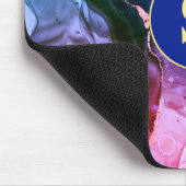 Blauwe, Paarse en Rode Violet Vloeibare inkt, Mono Muismat (Hoek)