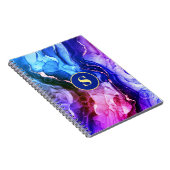 Blauwe, Paarse en Rode Violet Vloeibare inkt, Mono Notitieboek (Rechterzijde)