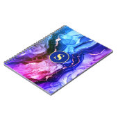 Blauwe, Paarse en Rode Violet Vloeibare inkt, Mono Notitieboek (Linkerzijde)