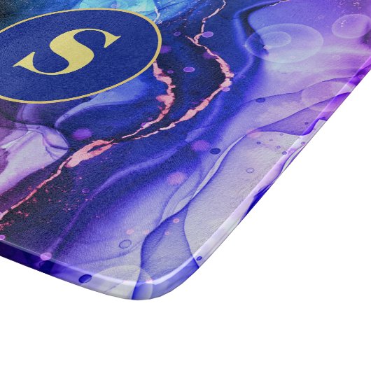 Blauwe, Paarse en Rode Violet Vloeibare inkt, Mono Snijplank (Hoek)