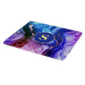 Blauwe, Paarse en Rode Violet Vloeibare inkt, Mono Snijplank (Hoek)