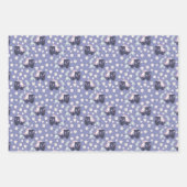 Blauwe, Paarse en witte konijnenpaas Inpakpapier Vel (Voorkant)