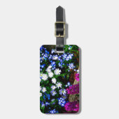 Blauwe Paarse en witte producten voor het ontwerp  Bagagelabel (Voorkant verticaal)