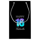 Blauwe Paarse en zwarte tas van 16 cadeaus Klein Cadeauzakje (Achterkant)