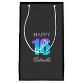 Blauwe Paarse en zwarte tas van 16 cadeaus Klein Cadeauzakje (Voorkant)