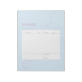 Blauwe Paarse factuur voor kleine bedrijven Notitieblok (Linkerzijde)