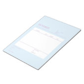 Blauwe Paarse factuur voor kleine bedrijven Notitieblok (Schuin)