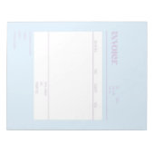 Blauwe Paarse factuur voor kleine bedrijven Notitieblok (Voorkant)