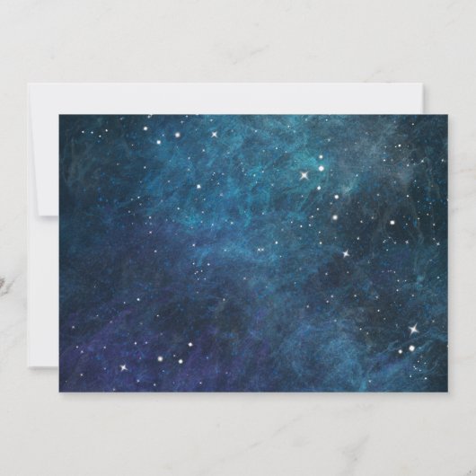 Blauwe Paarse Galaxy, je wordt mijn bruidsmeisje Kaart (Achterkant)