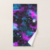 Blauwe Paarse galaxy kosmische ruimte Bad Handdoek (Handdoek)