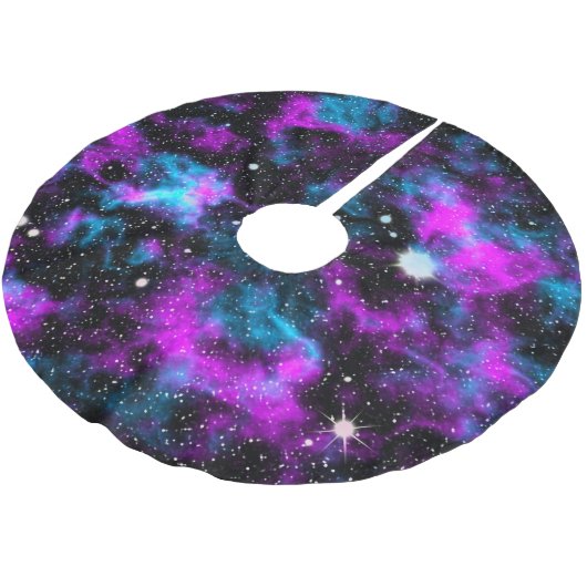 Blauwe Paarse galaxy Space Stars Novelty Kerstmis Kerstboom Rok (Gekanteld)