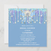 Blauwe paarse glitter ruitvormige boegverlichting kaart (Voorkant)