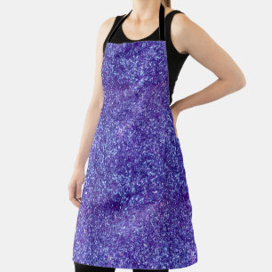 Blauwe Paarse glitter Schort