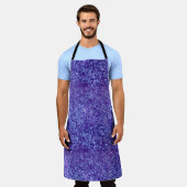 Blauwe Paarse glitter Schort (Gedragen)