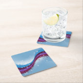Blauwe, Paarse Glitter Sparkly Onderzetter Set (Insitu)