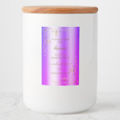 Blauwe Paarse goudetiketten met  goudproducten Voedselcontainer Etiket (Voorkant)