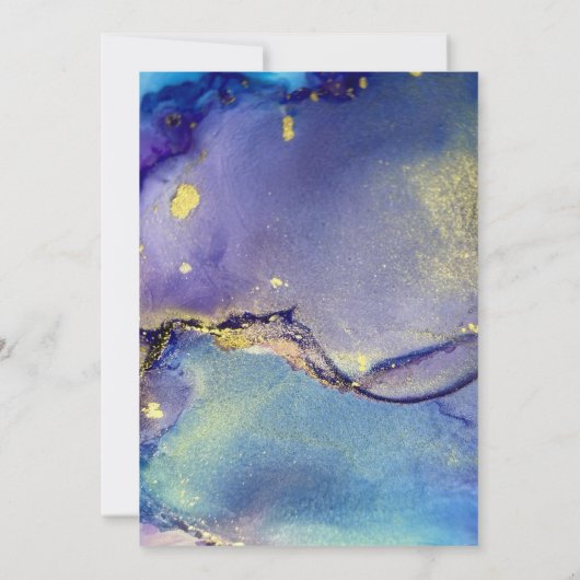 Blauwe Paarse goudinkt, gelukkig altijd na partijp Kaart (Achterkant)