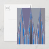 Blauwe, Paarse, grijze Chevron Art Print Briefkaart (Voorkant / Achterkant)