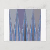 Blauwe, Paarse, grijze Chevron Art Print Briefkaart (Voorkant)