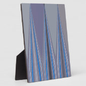 Blauwe, Paarse, grijze Chevron Art Print Fotoplaat (Zijkant)