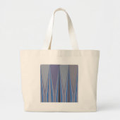 Blauwe, Paarse, grijze Chevron Art Print Grote Tote Bag (Voorkant)