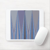 Blauwe, Paarse, grijze Chevron Art Print Muismat (Met muis)