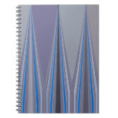 Blauwe, Paarse, grijze Chevron Art Print Notitieboek (Voorkant)