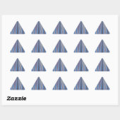 Blauwe, Paarse, grijze Chevron Art Print Sticker (Vel)