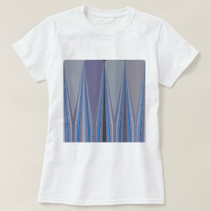 Blauwe, Paarse, grijze Chevron Art Print T-shirt