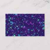 Blauwe Paarse Groene Splatter Visitekaartjes (Achterkant)