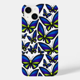 Blauwe Paarse groene vleugels nu Case-Mate iPhone 14 Hoesje