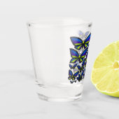 Blauwe Paarse groene vleugels nu Shot Glas (Links)