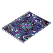 Blauwe, Paarse, groene wervelingen Notitieboek (Linkerzijde)