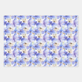 Blauwe Paarse Hortensia Bloemen Lente Bruidsdiner Inpakpapier Vel (Voorkant 2)