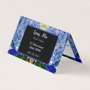 Blauwe Paarse Hortensia's Boeketten Custom Visitekaartje