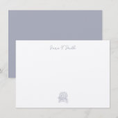 Blauwe Paarse Hydrangea Flower Icon Stamp Briefpap Bedankkaart (Voorkant / Achterkant)