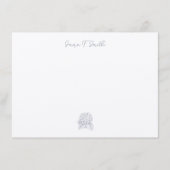 Blauwe Paarse Hydrangea Flower Icon Stamp Briefpap Bedankkaart (Voorkant)