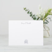 Blauwe Paarse Hydrangea Flower Icon Stamp Briefpap Bedankkaart (Staand voorkant)