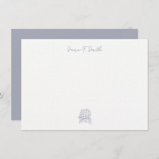 Blauwe Paarse Hydrangea Flower Icon Stamp Briefpap Bedankkaart