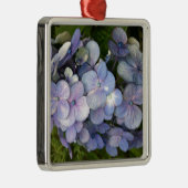 Blauwe Paarse hydrangea Metalen Ornament (Rechts)