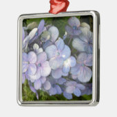 Blauwe Paarse hydrangea Metalen Ornament (Links)