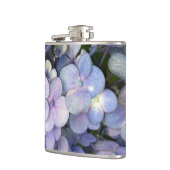 Blauwe Paarse hydrangea Vinylomhulling Heupfles (Links)