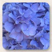 Blauwe paarse hydrangeas blauwe paarse bloemen bier onderzetter (Voorkant)