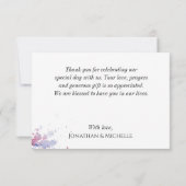 Blauwe Paarse Iris Tuin Bloemige Waterverf  Bedankkaart (Achterkant)