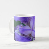 Blauwe Paarse Iris ventilator Koffiemok (Voorkant links)